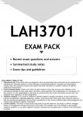 LAH3701 EXAM PACK 2023 - DISTINCTION GUARANTEED