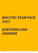 Application of Management Accounting Techniques(MAC3701 Exam pack 2023)