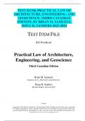 TEST BANK-PRACTICAL LAW OF ARCHITECTURE, ENGINEERING, AND GEOSCIENCE, THIRD CANADIAN EDITION, BY BRIAN M. SAMUELS, DOUG R. SANDERS-2023-2024.pdf