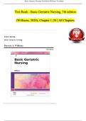 TEST BANK For Basic Geriatric Nursing, 7th Edition (Williams, 2020), | Verified Chapter's 1 - 20 | Complete