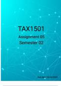 TAX1501 ASSIGNMENT 5 SEMESTER 2 2023