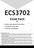 ECS3702 EXAM PACK 2023 - DISTINCTION GUARANTEED