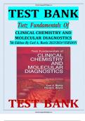 TEST  BANK Tietz Fundamentals Of CLINICAL CHEMISTRY AND MOLECULAR DIAGNOSTICS 7th Edition By Carl A. Burtis 2023/2024 VERSION