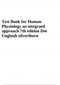 Test Bank for Human  Physiology an integraed  approach 7th edition Dee  Unglaub silverthorn