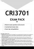 CRI3701 EXAM PACK 2023 - DISTINCTION GUARANTEED