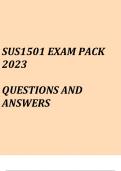 Sustainability and Greed(SUS1501 Exam pack 2023)