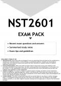 NST2601 EXAM PACK 2023 - DISTINCTION GUARANTEED