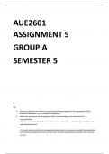 AUE2601 Assignment 5 group A semester 2 2023
