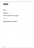 ocr A Level Physics B H557/03 Mark Scheme June2023.