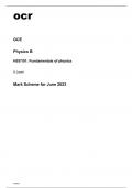 ocr A Level Physics B H557/01 Mark Scheme June2023.