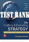 Crafting Executing Strategy The Quest for Competitive Advantage Concepts and Cases, 23rd Edition TB