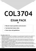 COL3704 EXAM PACK 2023 - DISTINCTION GUARANTEED