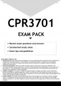 CPR3701 EXAM PACK 2023 - DISTINCTION GUARANTEED