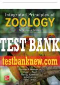 Test Bank For Integrated Principles of Zoology, 19th Edition All Chapters - 9781264091218