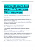 maryville nurs 663 exam 2 Questions With Answers 