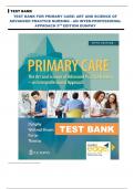 TEST BANK FOR PRIMARY CARE: ART AND SCIENCE OF ADVANCED PRACTICE NURSING - AN INTER-PROFESSIONAL APPROACH 5TH EDITION