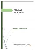 19 OCTOBER 2023 EXAM (ANSWERS) CRIMINAL PROCEDURE (CPR3701) 