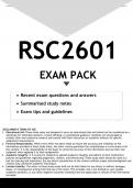 RSC2601 EXAM PACK 2023 - DISTINCTION GUARANTEED