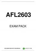 AFL2603 EXAM  PACK 2023