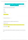 GA DMV Permit Practice Test Questions and Answers Graded A+