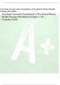 Test-bank For Varcarolis' Foundations of Psychiatric-Mental Health  Nursing=9th EditionMULTIPLE CHOICE 1. The scope of practiced for an advanced nurse practitioner would include which intervention? a. Conducting a mental health assessment. b. Prescribi