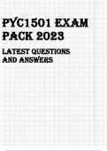 PYC1501 Exam Pack 2023 LATEST QUESTIONS AND ANSWERS