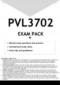PVL3702 EXAM PACK 2023 - DISTINCTION GUARANTEED