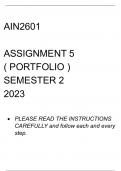 AIN2601 ASSIGNMENT 5 SEMESTER 2 2023 ( SECTION A &  B ONLY )