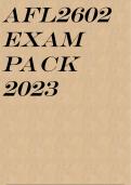 AFL2602 EXAM PACK 2023