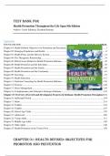 TEST BANK FOR Health Promotion Throughout the Life Span 9th Edition Authors: Carole Edelman, Elizabeth Kudzma