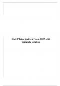 Stott Pilates Written Exam 2023 with complete solution