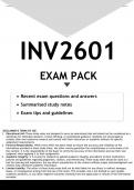 INV2601 EXAM PACK 2023 - DISTINCTION GUARANTEED