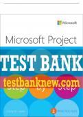 Test Bank For Microsoft Project Step by Step (covering Project Online Desktop Client) 1st Edition All Chapters - 9780137564927