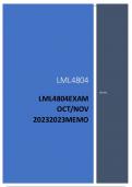 LML4804 ASSIGNMENT 5 MEMO 2023