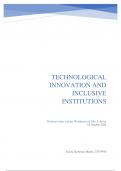 Technological innovation and inclusive institutions