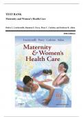 Test Bank - Maternity and Women’s Health Care, 10th Edition (Lowdermilk, 2012), Chapter 1-38 | All Chapters