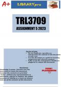 TRL3709 Assignment 5 (DETAILED ANSWERS) 2023 (536111) - DUE 29 October 2023