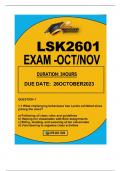 LSK2601 OCT /NOV EXAM 2023(3HRS)