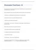 Divemaster Final Exam - B question n answers graded A+ 2023