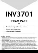 INV3701 EXAM PACK 2023 - DISTINCTION GUARANTEED