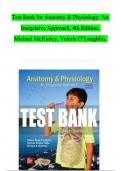 TEST BANK for Anatomy & Physiology: An Integrative Approach, 4th Edition, Michael McKinley, Valerie O’Loughlin, Theresa Bidle, All Chapters 1-29 in 1081 Pages