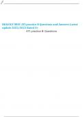 BIOLOGY MISC ATI practice B Questions and Answers Latest update 2022/2023 Rated A+