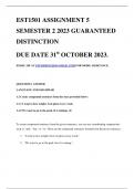 EST1501 ASSIGNMENT 5 SEMESTER 2 2023 GUARANTEED DISTINCTION DUE DATE 31st OCTOBER 2023.
