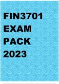 FIN3701 EXAM PACK 2023
