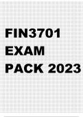 FIN3701 EXAM PACK 2023