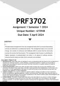 PRF3702 Assignment 1 (ANSWERS) Semester 1 2024 - DISTINCTION GUARANTEED