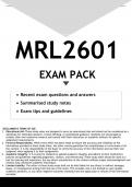 MRL2601 EXAM PACK 2023 - DISTINCTION GUARANTEED