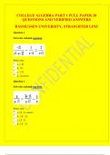 Test bank,Exam (elaborations) College Algebra   College Algebra Essentials online portage straighter line learning 