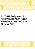 AUI2601 Assignment 4 (DETAILED ANSWERS) Semester 2 2023 - DUE 31 October 2023