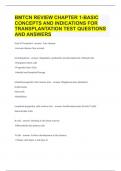 BMTCN - CHAPTER 5 (INTRO AND ACUTE GVHD) QUESTIONS AND ANSWERS.